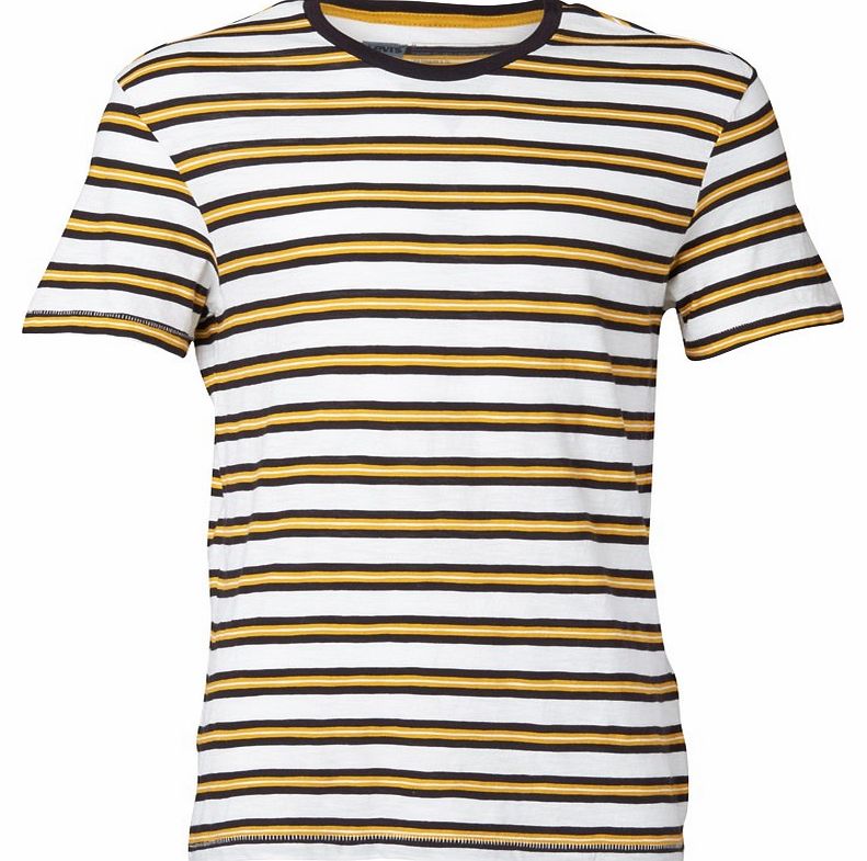 Mens Mission T-Shirt Yellow Stripe
