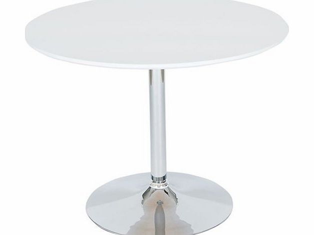 Levv  Round Dining Table Chrome amp; White FREE DELIVERY