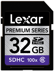 Lexar Premium 100x Secure Digital Card SDHC - 32GB