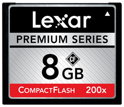Lexar Premium 200x Compact Flash Card - 8GB