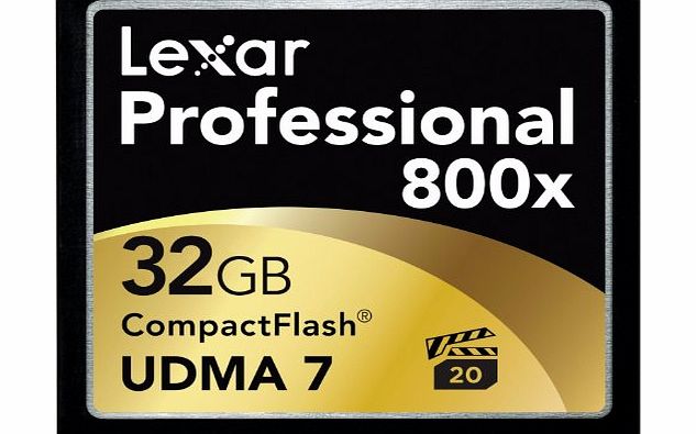 Lexar Professional 32GB 800X 120MB/s High Speed UDMA CompactFlash Memory Card