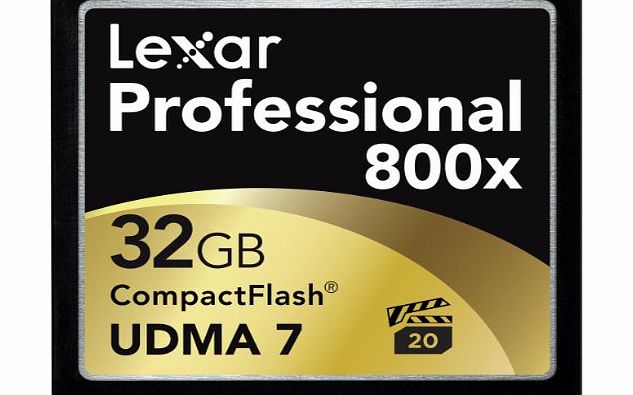 Lexar Professional 32GB 800x Speed 120MB/s CompactFlash Memory Card