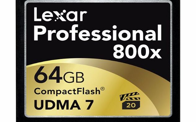 Lexar Professional 64GB 800x Speed 120MB/s CompactFlash Memory Card