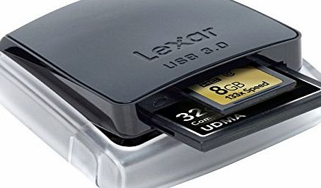 Lexar Professional Multi-Card Dual Slot USB 3.0 (500MB/s) Memory Card Reader - Black