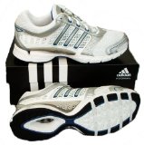 Adidas Climacool CC Cushion Running Trainers white / metallic silver / navy / black UK 9