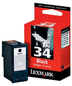 No 34 Hi-Yield Black Inkjet Cartridge