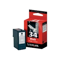 Lexmark No.34 High Yield Black InkJet Cartridge