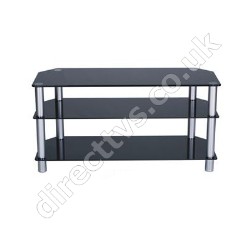 Black Glass Universal TV Stand - For up to 32 inches