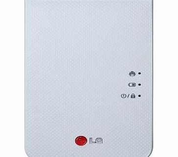 LG Pocket Photo 2 PD239 (White) Mini Portable Mobile Photo Printer + Atout Premium Synthetic Leather Cover Case (Brown)