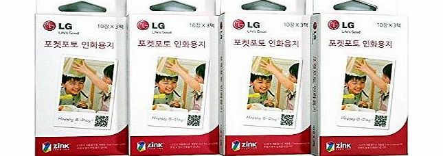LG Electronics Zink Media 2x3`` Zero ink Photo Paper for LG Pocket Photo PD221, PD233, PD239 Printer / 150 Sheets