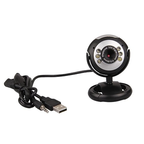 50.0M USB 2.0 6 LED Video Camera Webcam w/ Mic for PC Laptop MSN