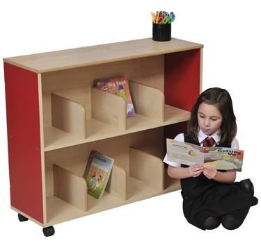 Childrens Bookcase (red ends)