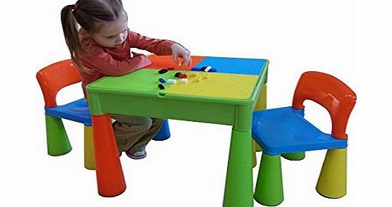 Building Block PLay Top Table & Chairs Set-