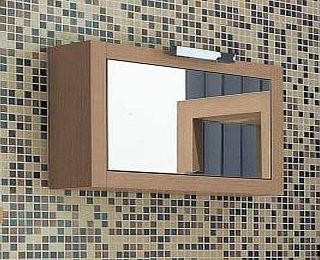 Light Oak 700 Stylish Bathroom Mirror Cabinet