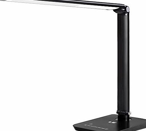 Lighting EVER LE 8W Dimmable LED Desk Lamp, 7-Level Brightness, Touch Sensitive Control, Folding Table Lamps, Reading Lamps, Bedroom Lamps