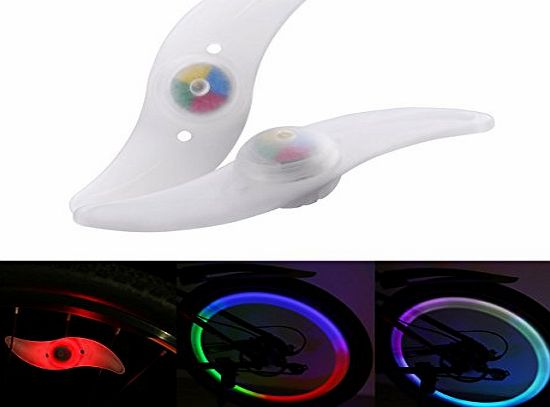 Lighting EVER LE Bike Wheel Lights, Waterproof, RGB, 3 Light Mode Options, Bicycle Spoke Lights, Used for Safety and Warning, Pack of 2 Units