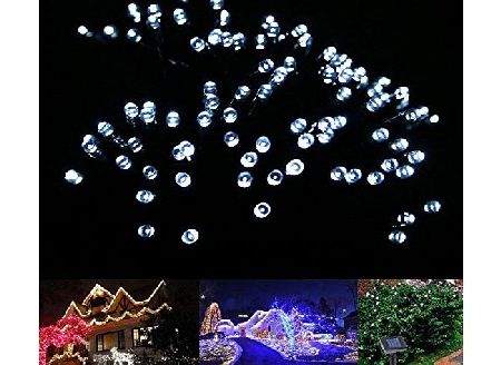 LE Solar Fairy Lights, 17 Meters, Waterproof, 100 LEDs, 1.2 V, Daylight White, Portable, with Light Sensor, Outdoor String Lights, Christmas Lights, Wedding, Party