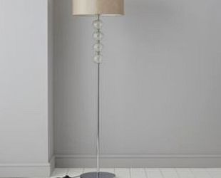 Gina Cream Chrome Effect Floor Lamp