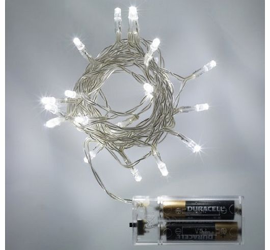 Lights4fun Battery Operated Fairy Lights with 20 White LEDs by Lights4fun