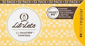 Lil-lets, 2041[^]10001974 Non-Applicator Tampons Regular 32 Pack