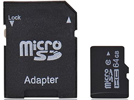 64GB Micro SDHC Class 10 TF Flash Memory Card With SD Adapter