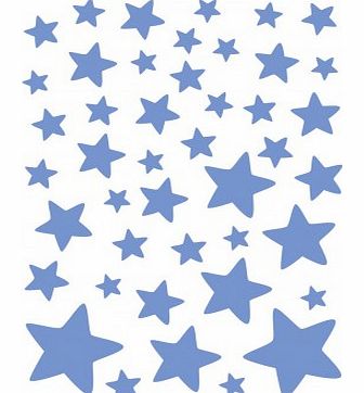 Stickers - sheet of blue stars `One size