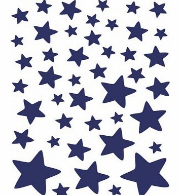 Stickers - sheet of midnight blue stars `One size