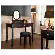 Lille Dressing Table with Stool, Ebony