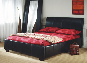 Comet 4FT 6`Double Leather Bed