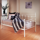Limelight Sirus 90cm Single Metal Day bed with Gloss Ivory finish