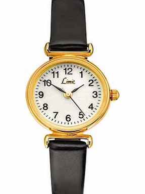 Limit Ladies Gold Plated Round Glow Dial Watch