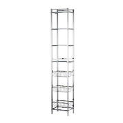 Chrome Storage Tower With 3 Baskets & 4