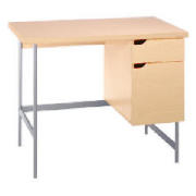 Lincoln single pedestal Desk, Maple effect