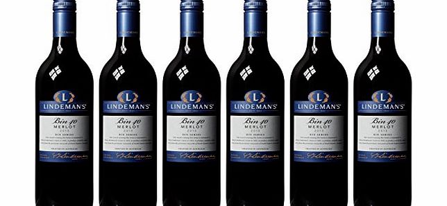Lindemans Bin 40 Merlot Australian Red Wine (Case of 6)