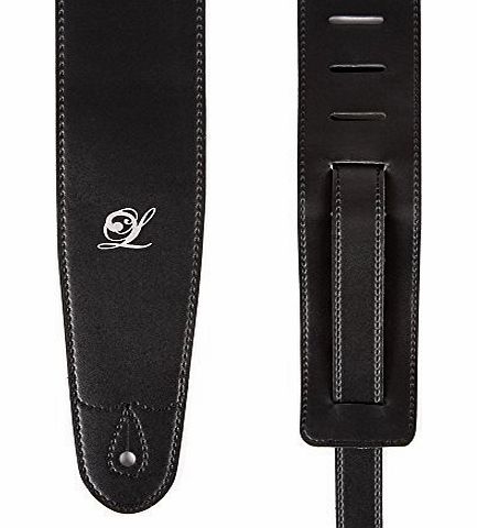 Lindo Guitars Lindo Black Faux Leather Guitar Strap for Acoustic / Electric / Bass Guitar