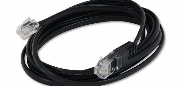 LINDY 1m RJ-11 to RJ-45 Modem Data Cable - Black