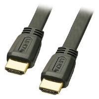 Lindy Flat HDMI Cable, Black 0.5m