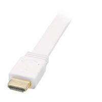 Lindy Flat HDMI Cable, Premium White 5m
