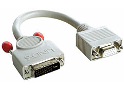 Lindy VGA to DVI Cable Adapter VGA Female to DVI-I Male