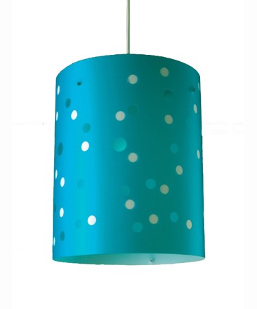 Large blue polka dot ceiling light