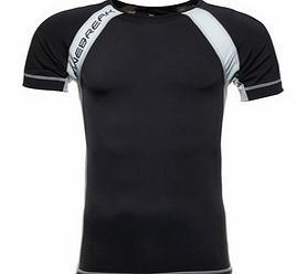 Short Sleeve Compression T-Shirt Black/Silver