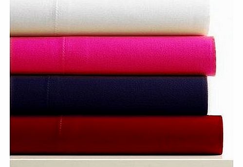 Linens Limited Microfibre Fitted Sheet, Hot Pink, Double