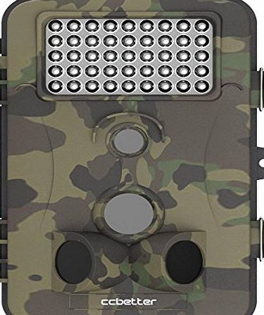 Linkpower 2.4 Inch 12 Megapixel (12 MP) 1080P HD 120 degree Wide Angle IP54 Waterproof Hunting Wildlife Trail Game Camera Surveillance Camera with 42 Pcs IR LEDs for Night Vision, Camo Green
