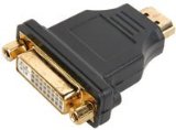 Gold-Plated HDMI Plug to DVI-D Socket Adapter