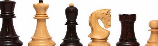 Lion Chess Zagreb Chess Pieces, 4`` Rosewood