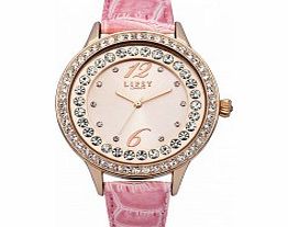 Lipsy Ladies Pink PU Leather Strap Watch