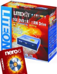16X DVD+/-R and RW Drive Plus FREE Nero 6