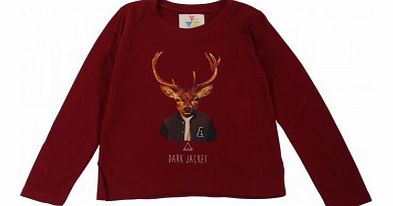 Dark Deer T-shirt Cherry red `2 years,4 years,6
