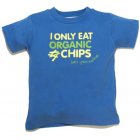 Little Green Radicals I only Eat Oranic Chips Kids Short Sleeved Tee