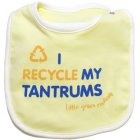Little Green Radicals I Recycle My Tantrums Bib (Lion Cub Yellow)